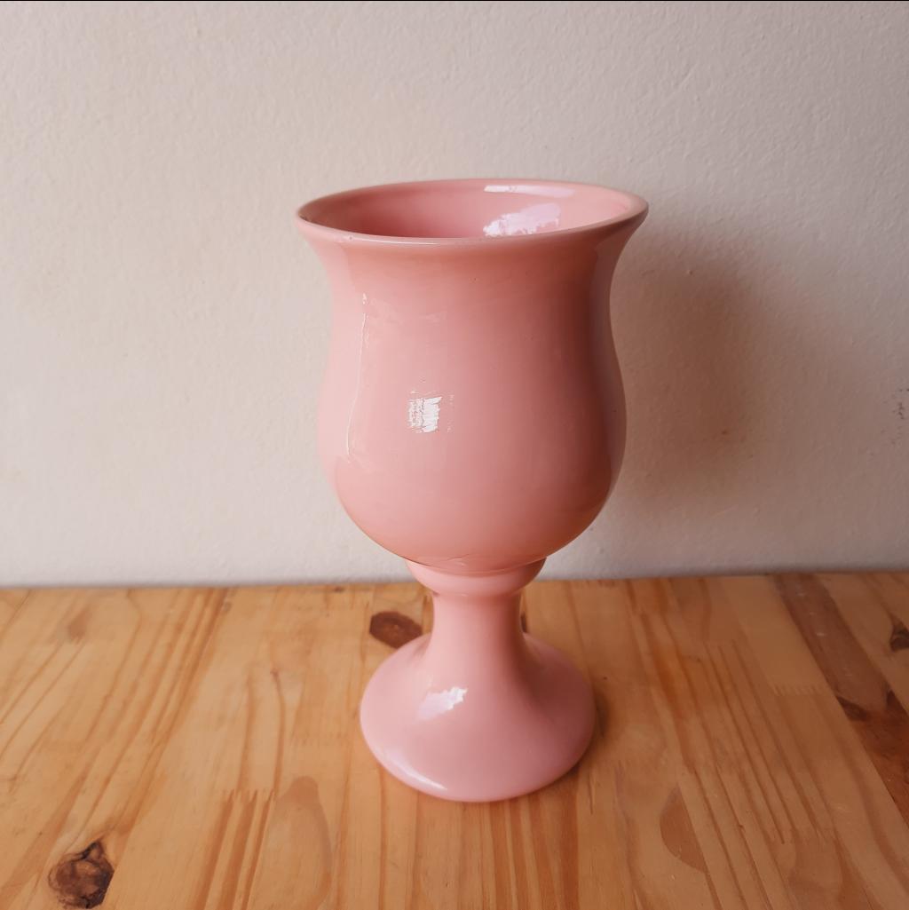 Vaso Cerâmica Rosa Chá - Maluhe decorações 