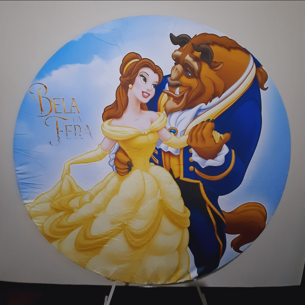 Painel Redondo Bela E A Fera - Maluhe decorações 