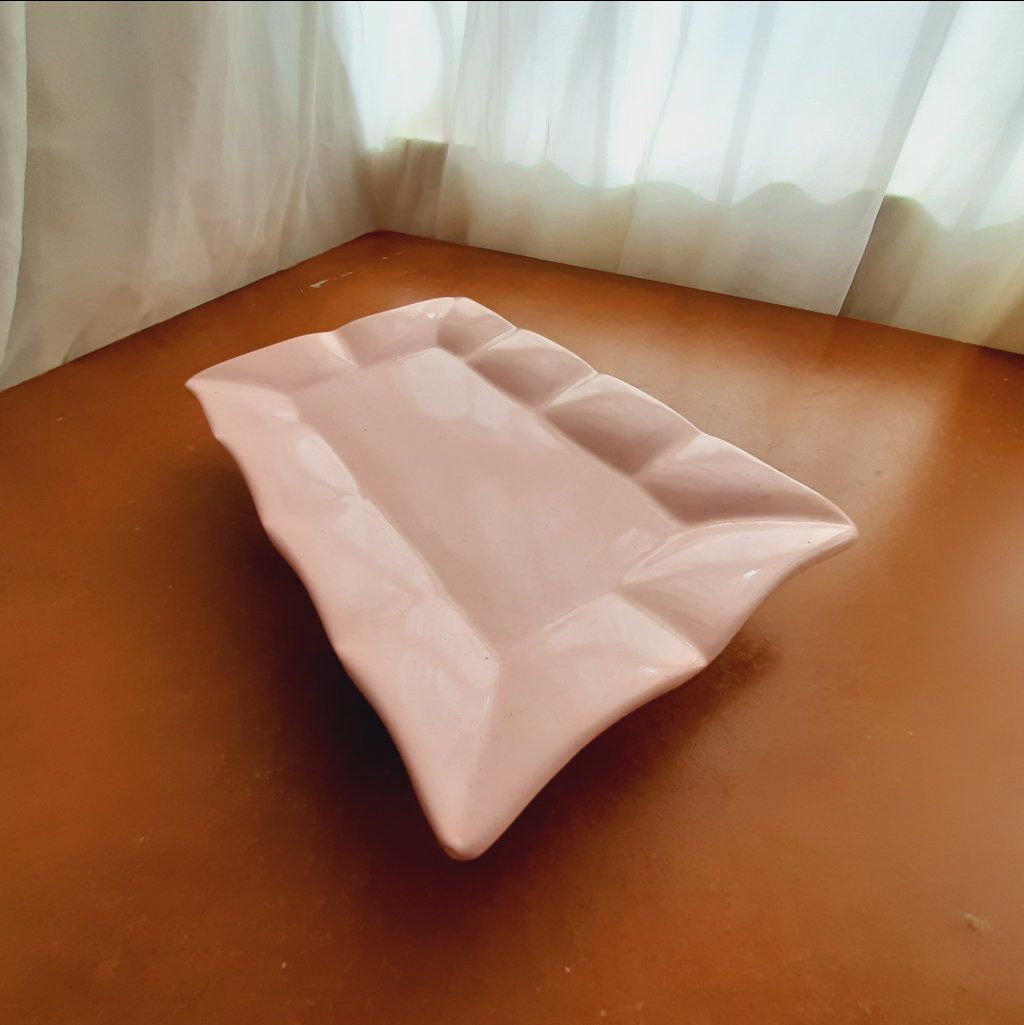 Bandeja Cerâmica Rosa Bebê - Maluhe decorações 