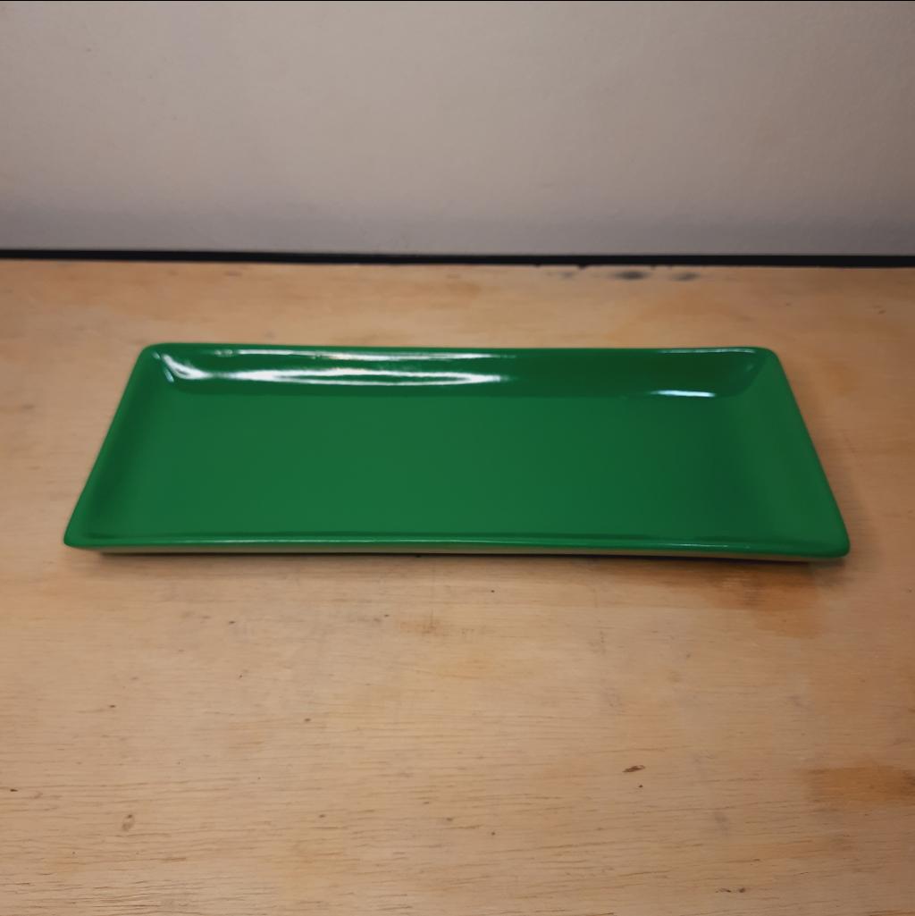 Bandeja Cerâmica Retangular Verde Abacate - Maluhe decorações 