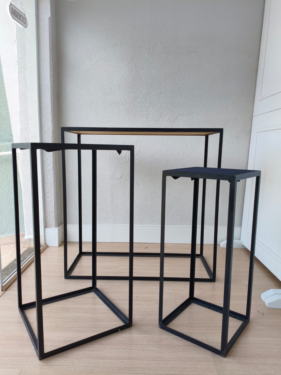 Trio de Mesas de Ferro  - Maluhe decorações 