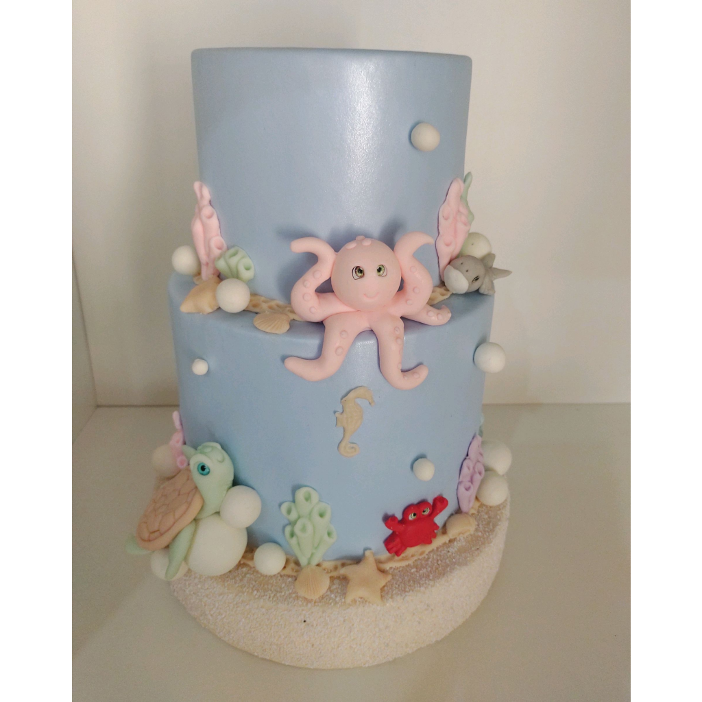Bolo Fundo Mar - Maluhe decorações 