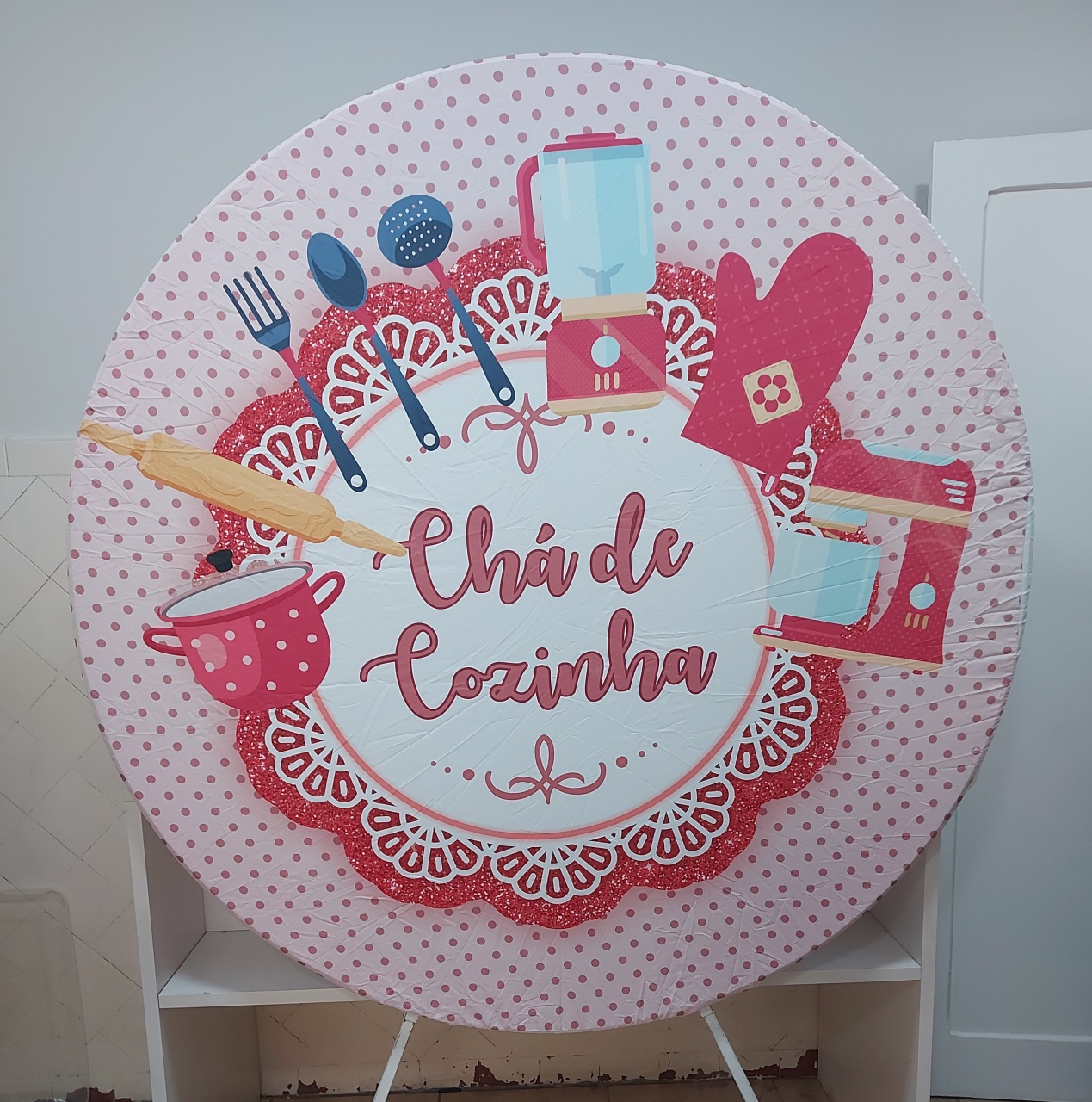 Painel Redondo Chá de Cozinha - Maluhe decorações 