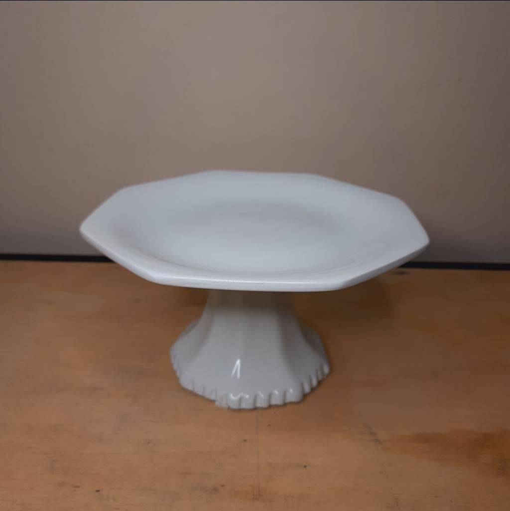 Boleira Cerâmica Tam. P Branca - Maluhe decorações 