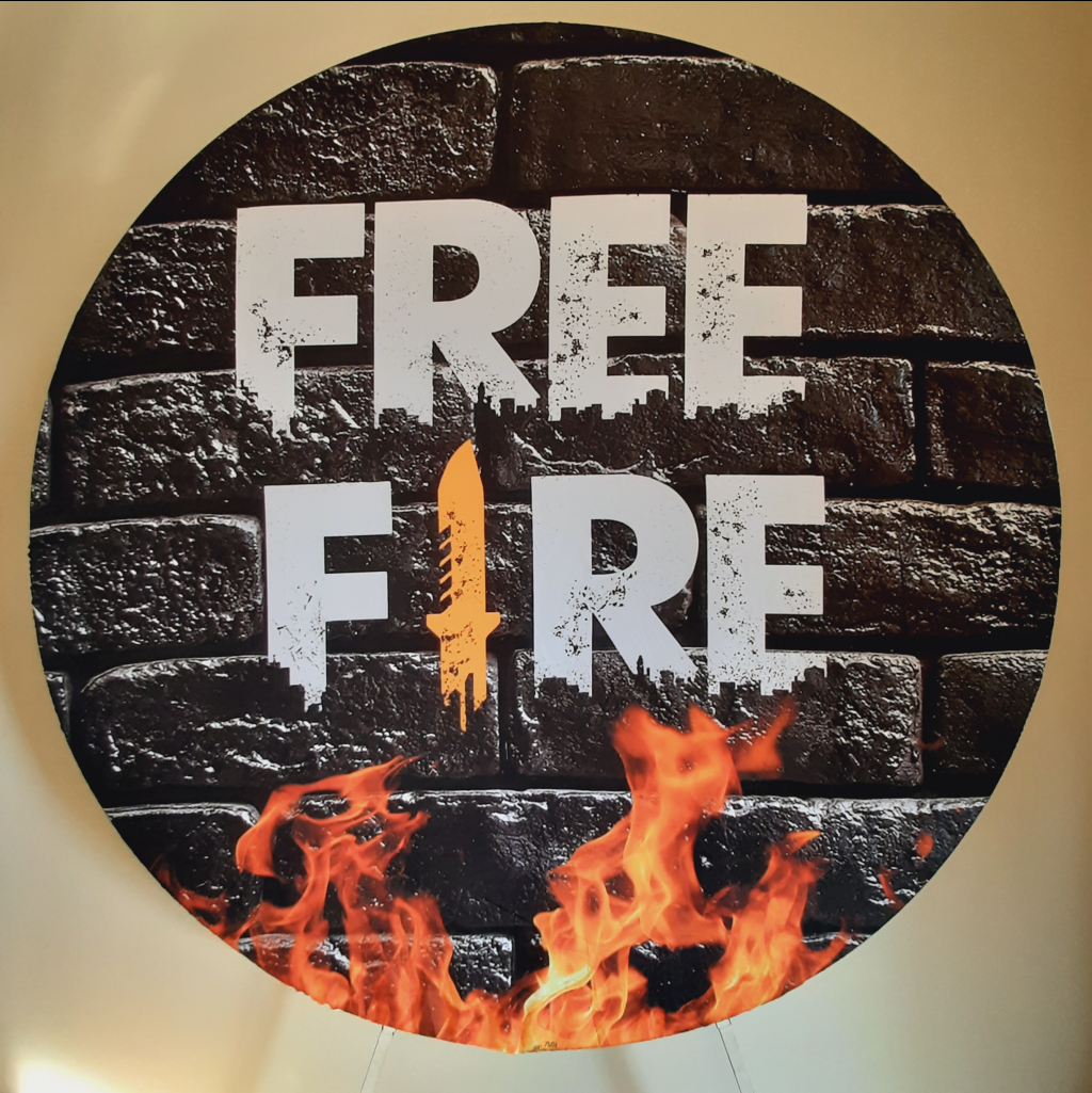 Painel Redondo Freefire - Maluhe decorações 