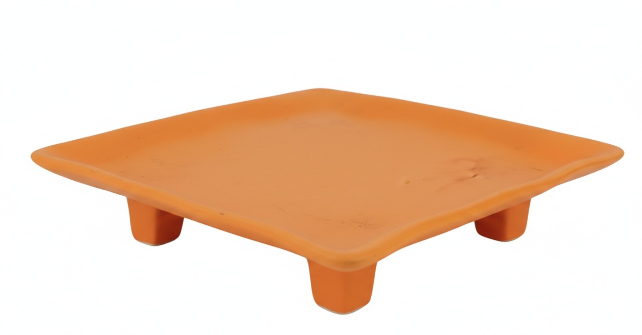 Bandeja Baixa Laranja Neon    - Maluhe decorações 