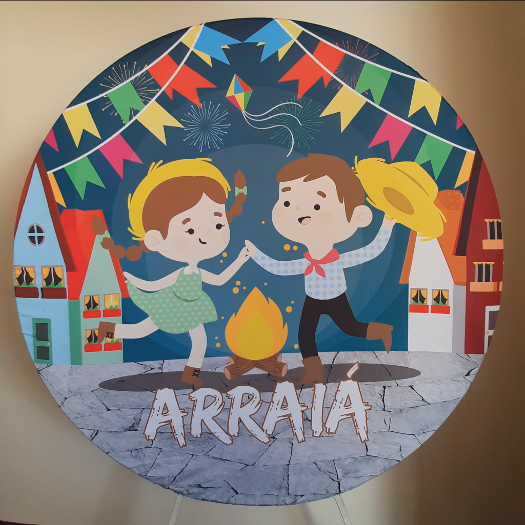 Painel Redondo Arraiá Festa Junina - Maluhe decorações 