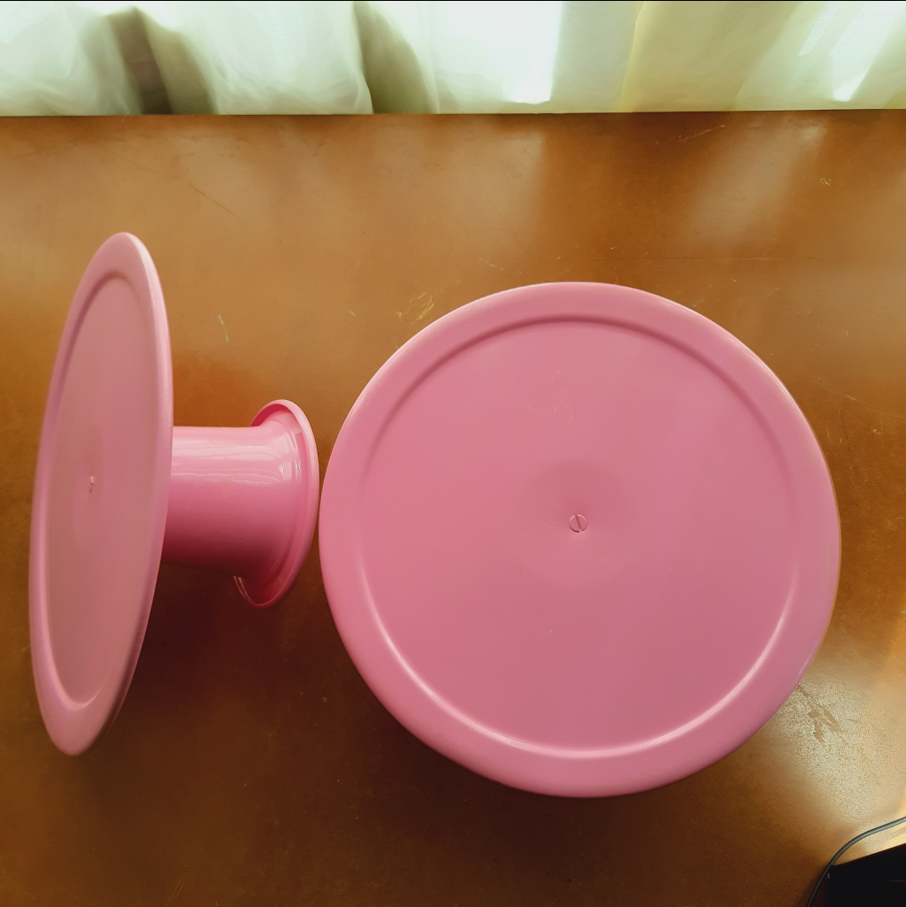 Boleira Metal Tam. M Rosa - Maluhe decorações 