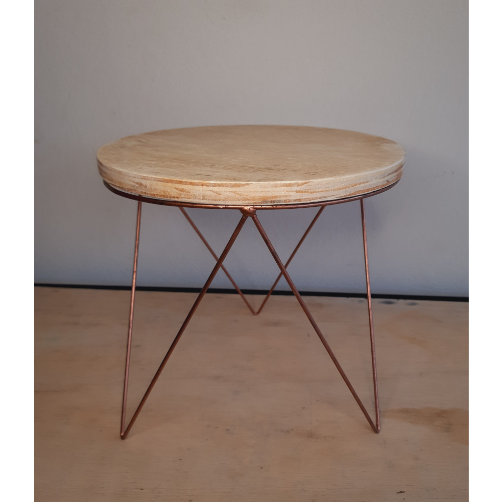 Boleira Geométrica Redonda Tam. M Rose Gold - Maluhe decorações 