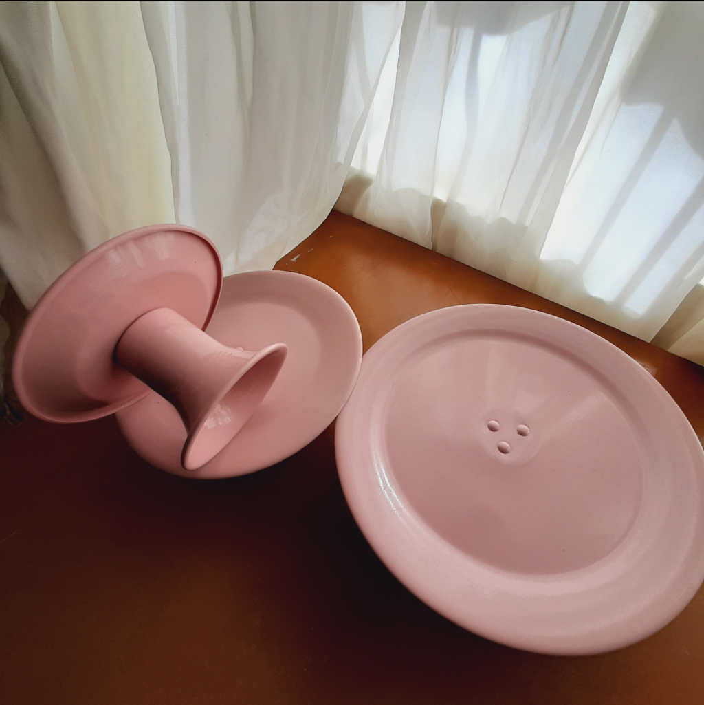 Boleira Metal Tam. P Rosa Bebê - Maluhe decorações 