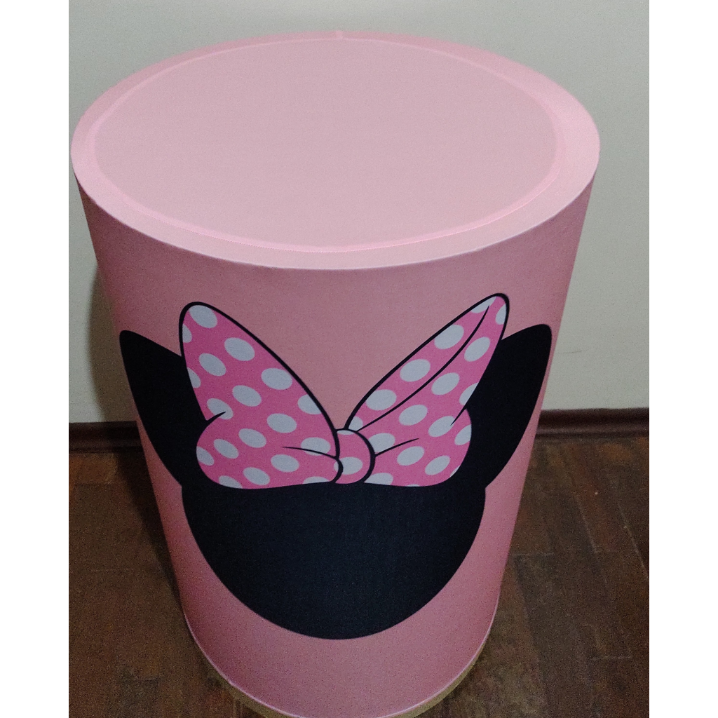Capa Cilindro G Minnie Rosa - Maluhe decorações 