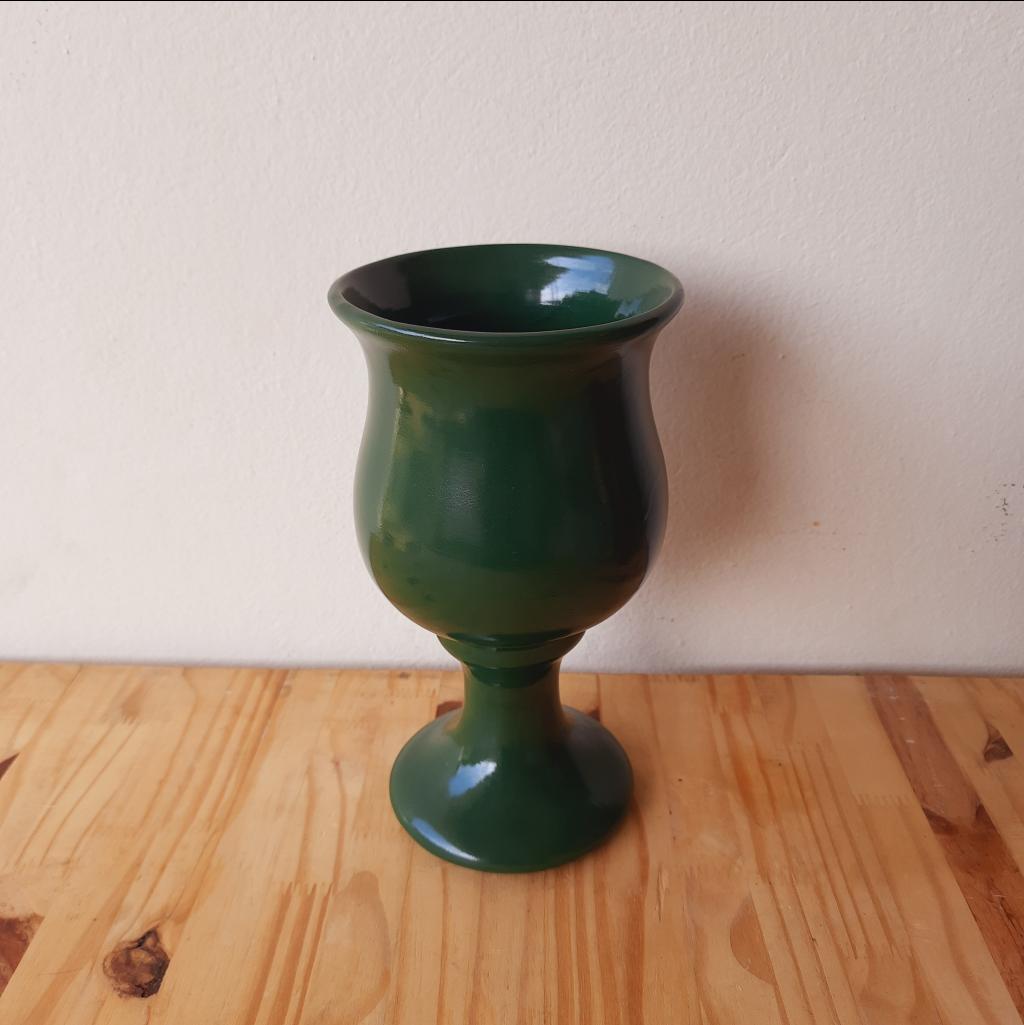 Vaso Cerâmica Verde Escuro - Maluhe decorações 