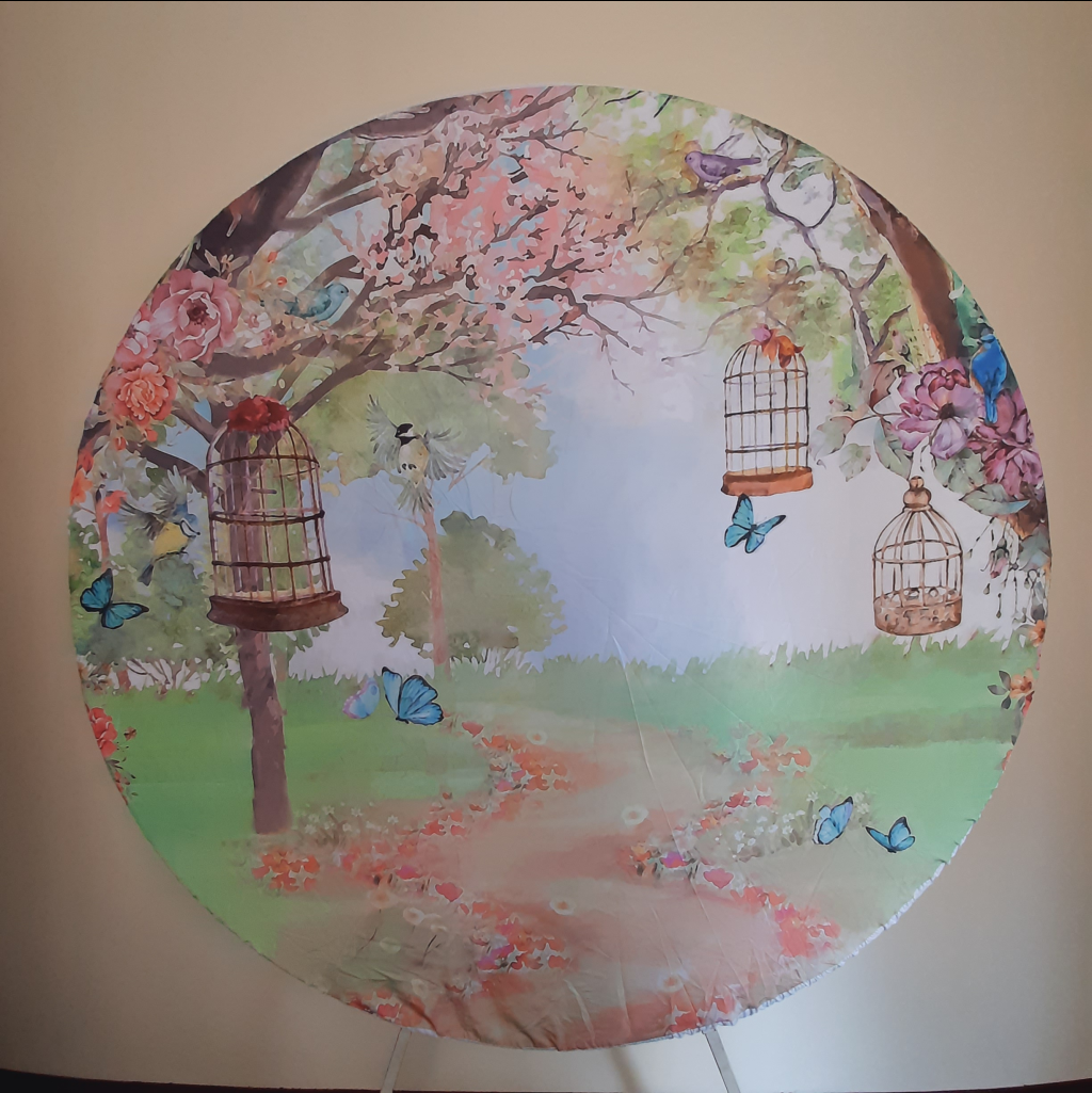 Painel Redondo Jardim 1 - Maluhe decorações 