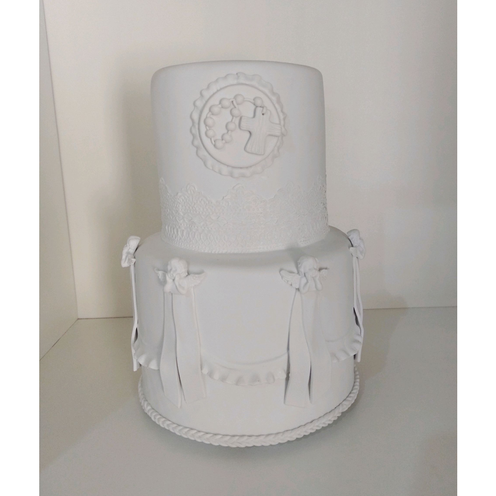 Bolo Batizado Biscuit - Maluhe decorações 