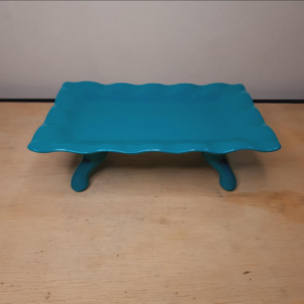 Bandeja Cerâmica Retangular Tiffany - Maluhe decorações 