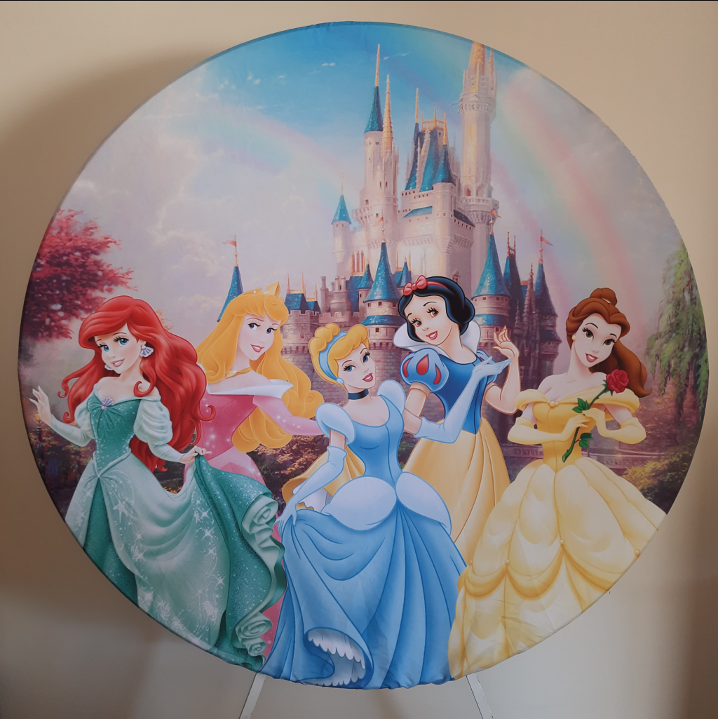 Painel Redondo Princesas - Maluhe decorações 