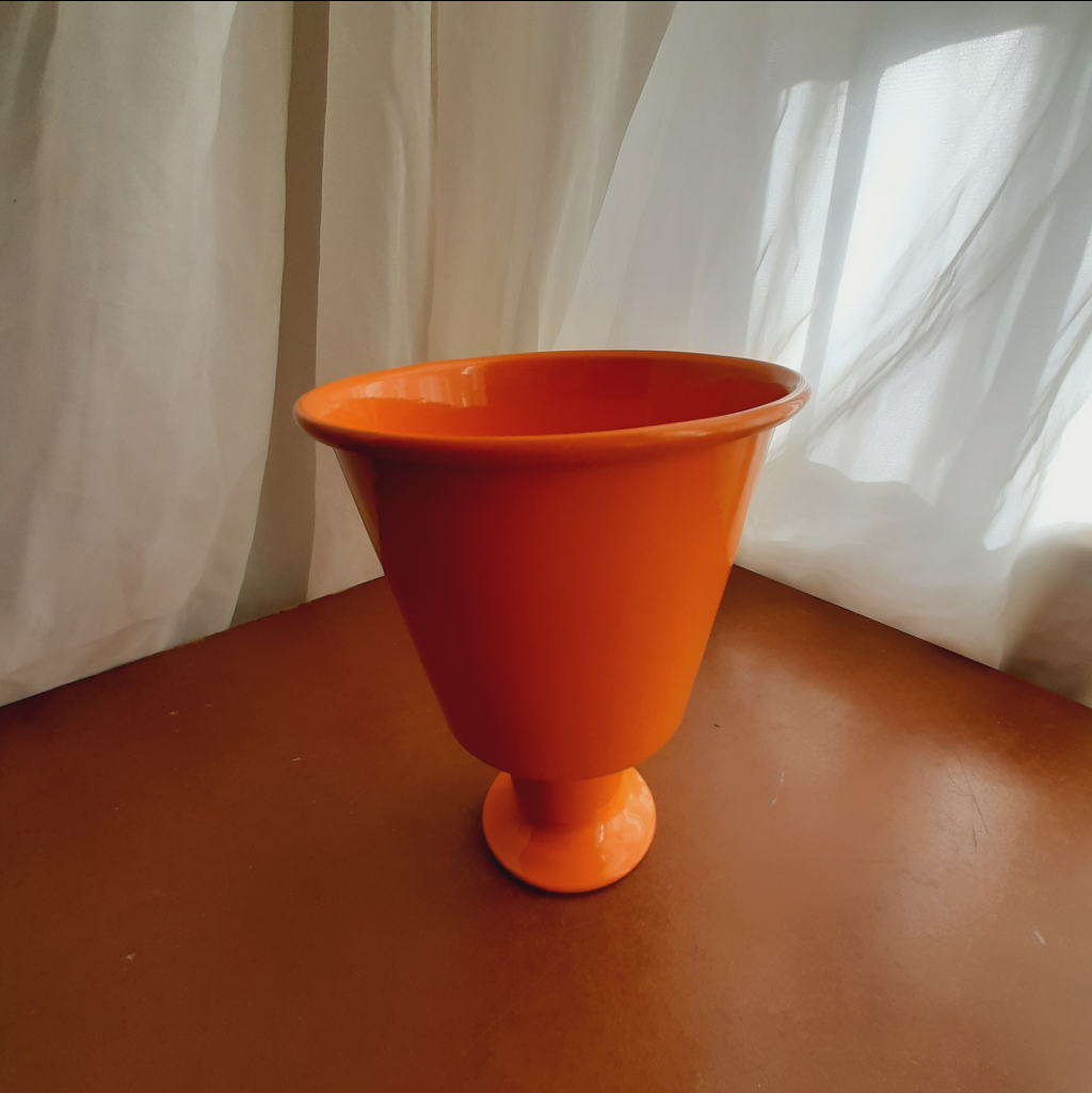 Vasinho Metal Tam. M Laranja - Maluhe decorações 