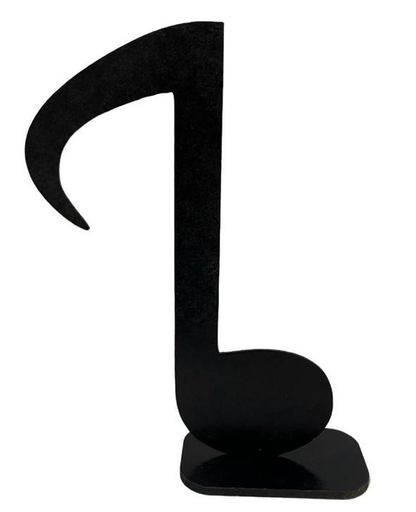 Nota Musical Preto de Mdf - Stefane Sales 