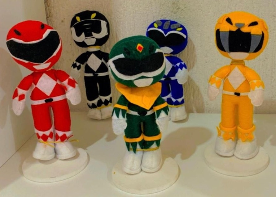Kit Power Rangers de Feltro - Stefane Sales 