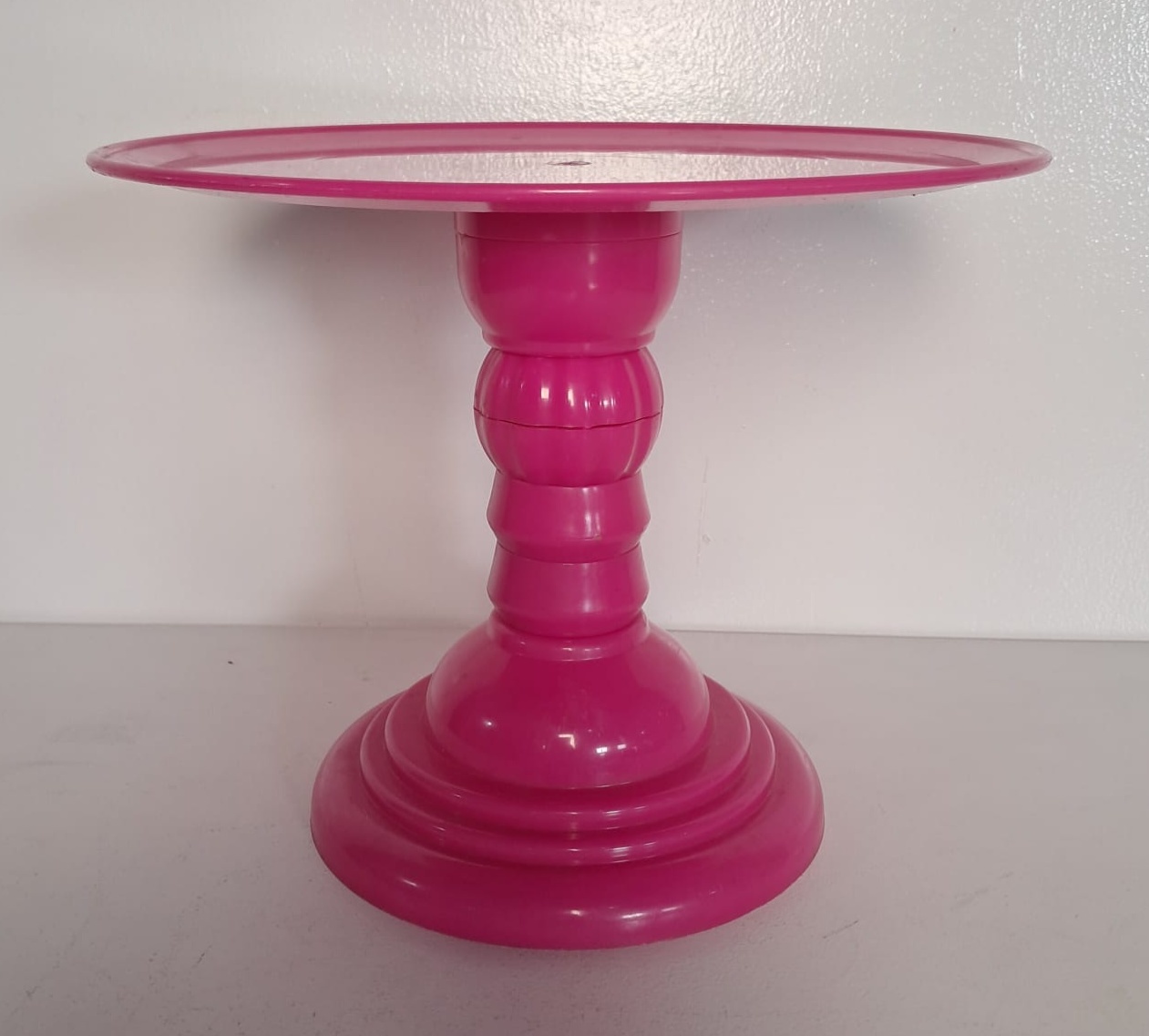 Boleira Rosa Pink de Plástico 28Cm - Stefane Sales 