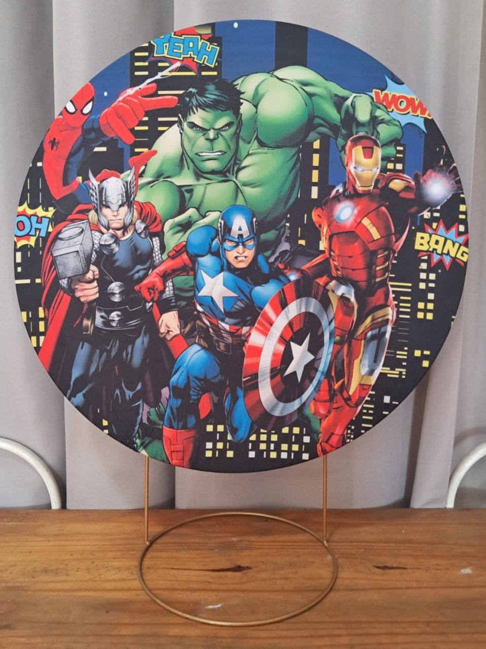 Painel de Mesa Vingadores - Stefane Sales 