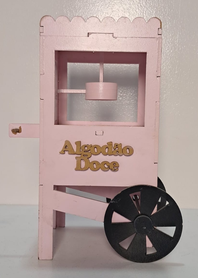 Carrinho de Algodão Doce Decorativo de Mdf - Stefane Sales 
