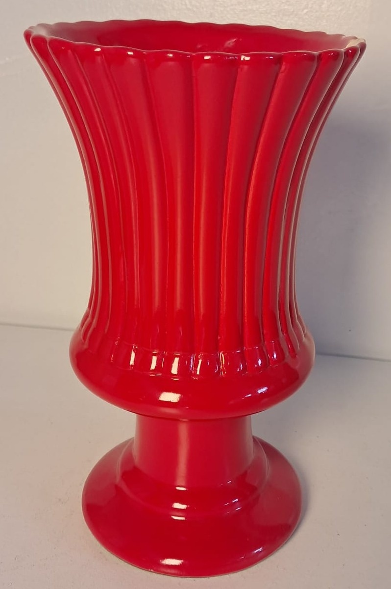 Vaso Vermelho de Louça 20Cm - Stefane Sales 