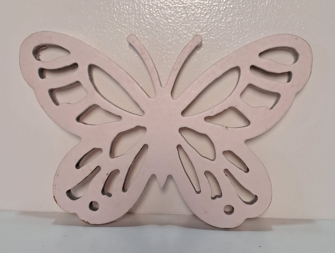 Borboleta Rosa Candy de Mdf - Stefane Sales 