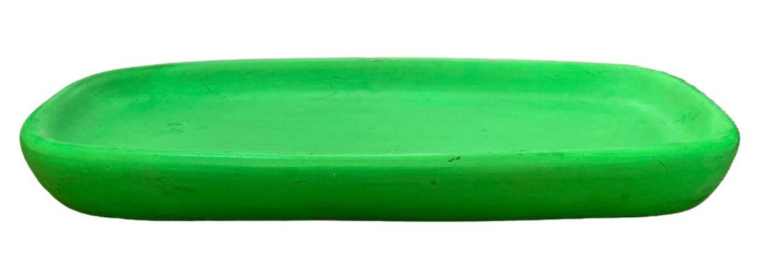 Bandeja Rasteira Verde Neon de Louça - Stefane Sales 