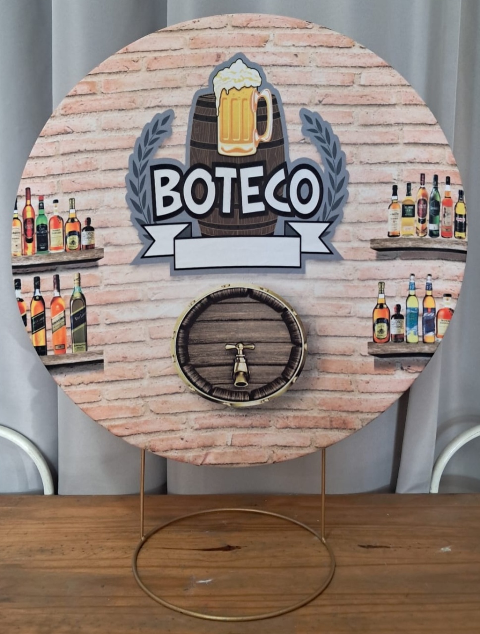 Painel de Mesa Boteco Fundo de Bebidas - Stefane Sales 