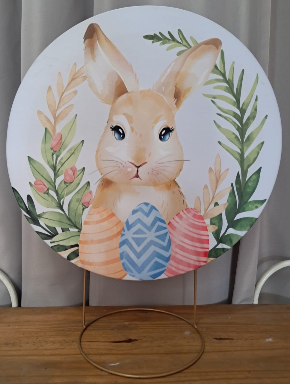 Painel de Mesa Coelho da Páscoa - Stefane Sales 