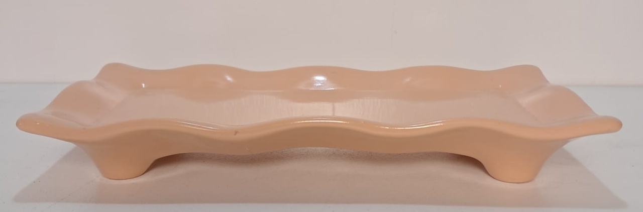 Bandeja Rasteira de Onda Laranja Candy de Louça - Stefane Sales 