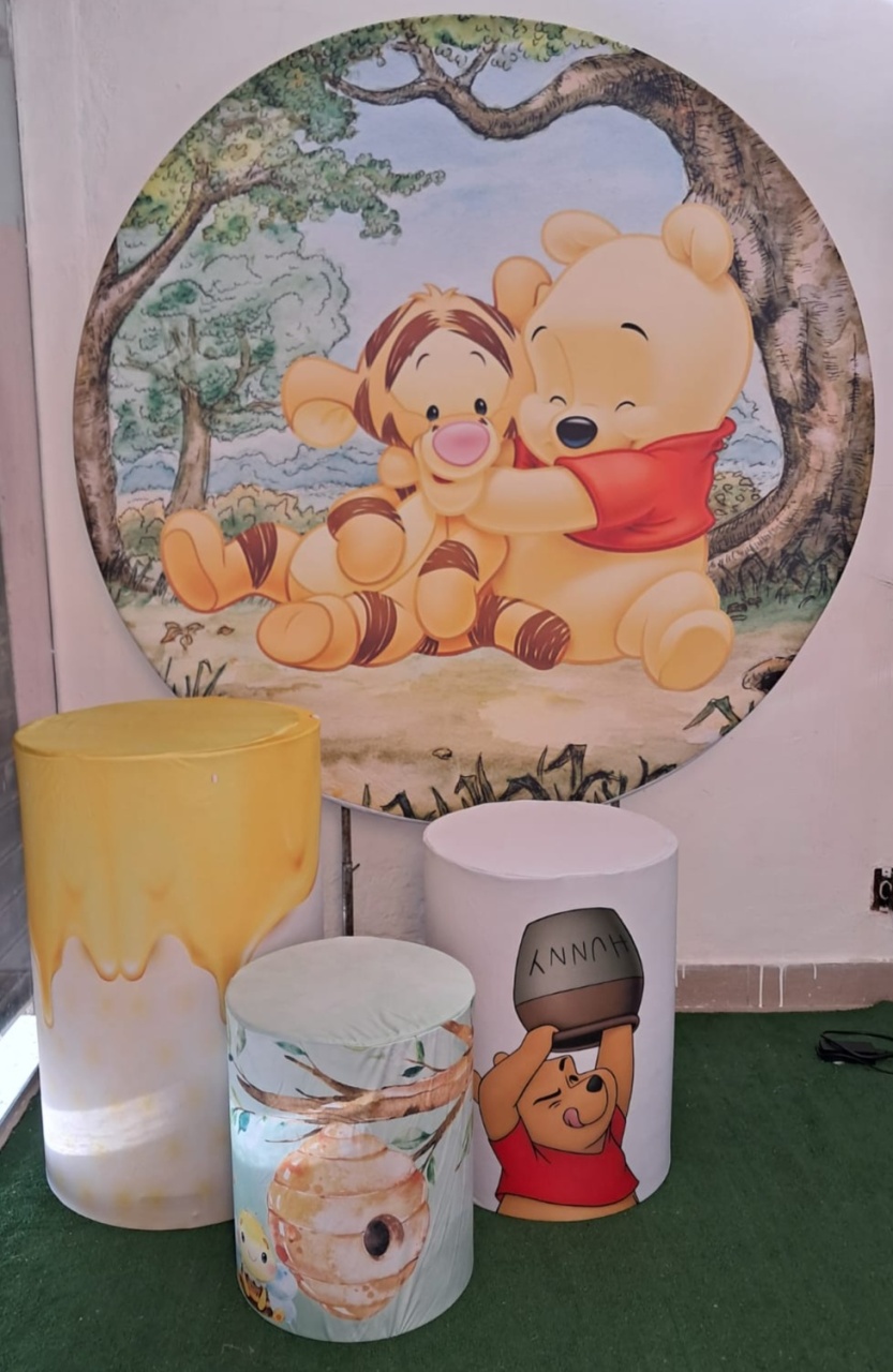 Painel E Capas Ursinho Pooh - Stefane Sales 