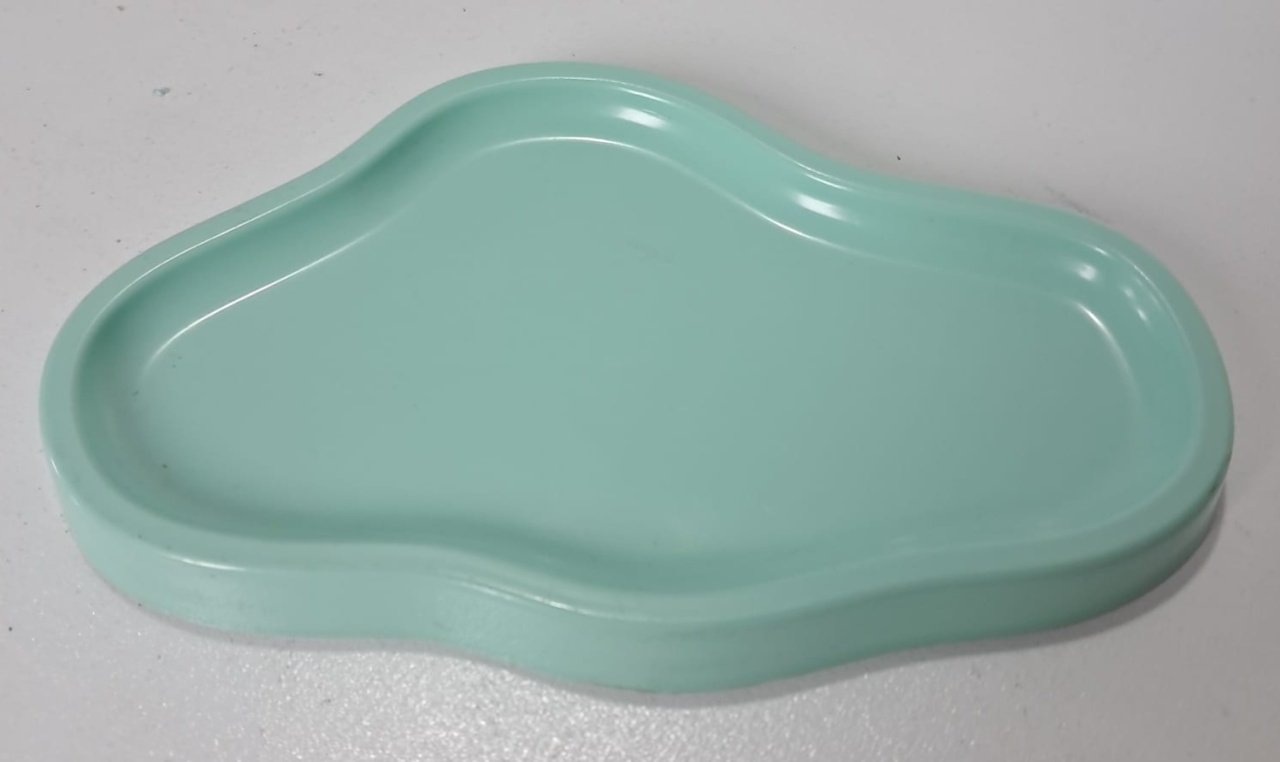 Bandeja Orgânica Verde Candy de Plástico Pp - Stefane Sales 