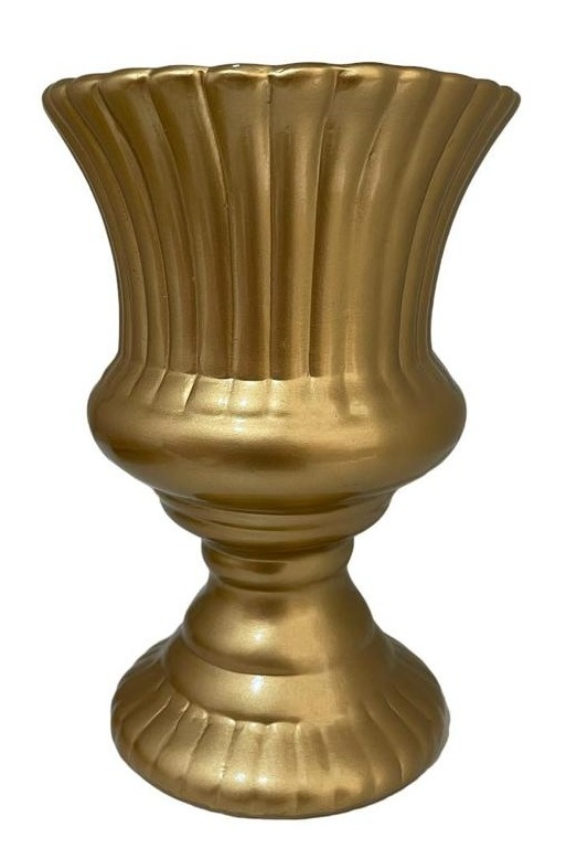 Vaso Dourado de Louça Médio - Stefane Sales 