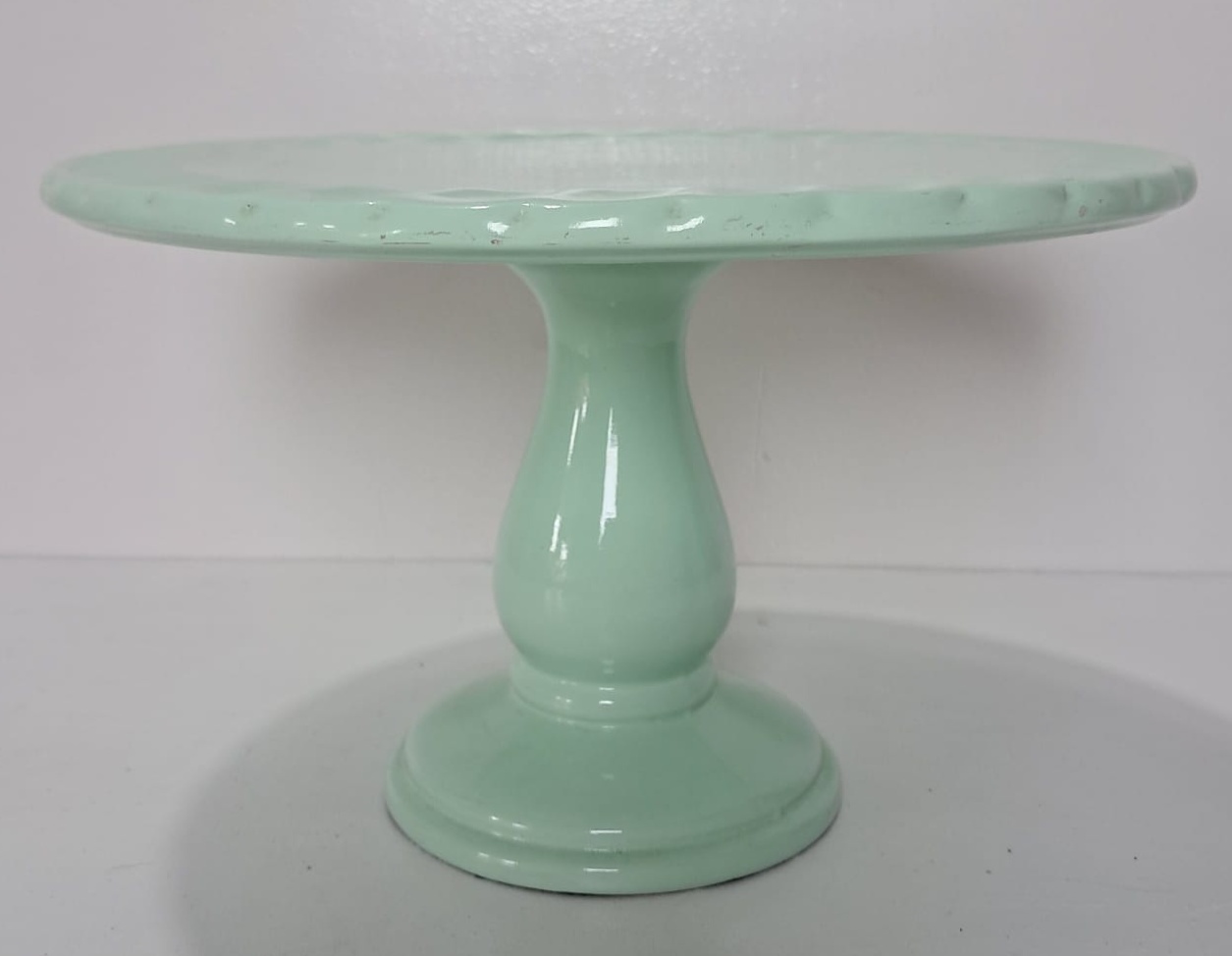 Boleira Verde Candy de Louça 28Cm - Stefane Sales 