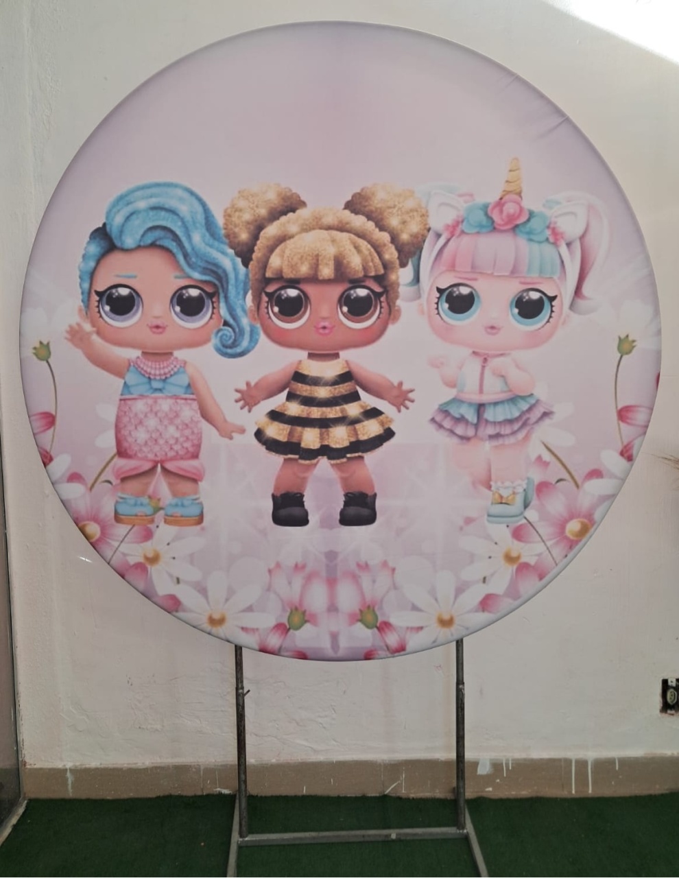 Painel Lol Rosa Com Flores - Stefane Sales 