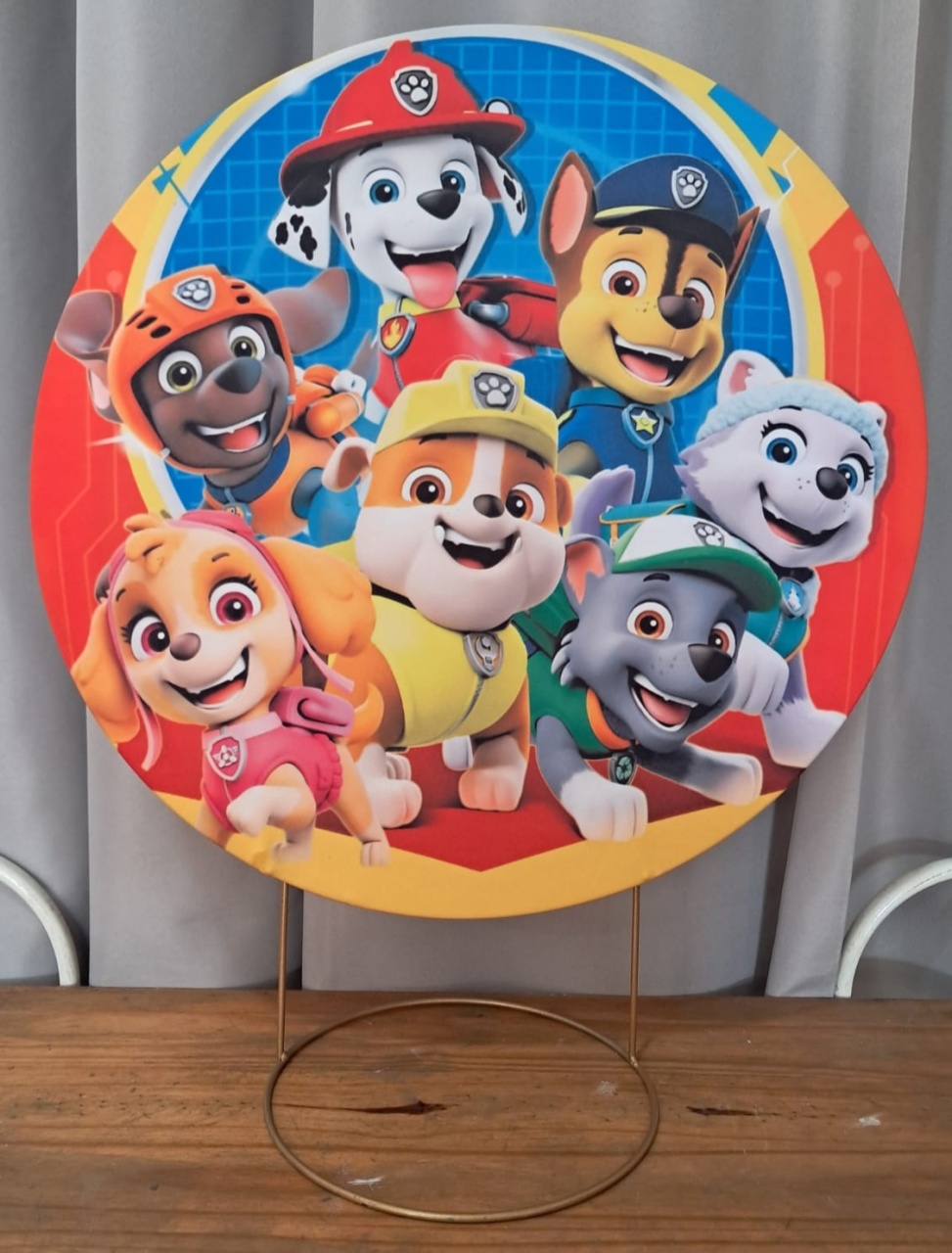 Painel de Mesa Patrulha Canina - Stefane Sales 