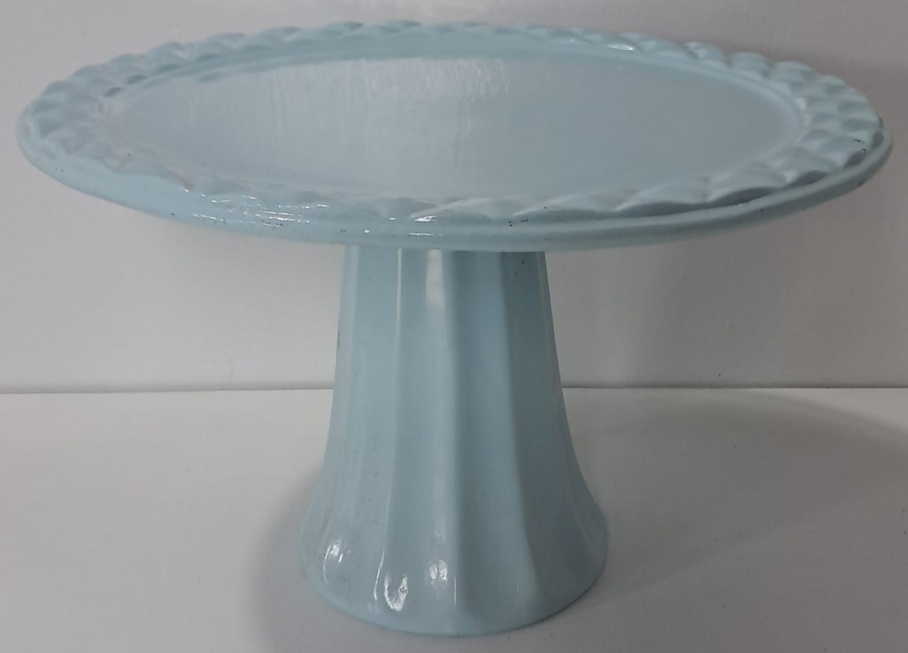 Boleira Azul Candy de Louça 30Cm - Stefane Sales 
