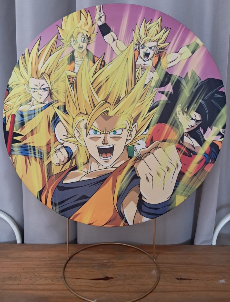 Painel de Mesa Dragon Ball Super Sayajin - Stefane Sales 