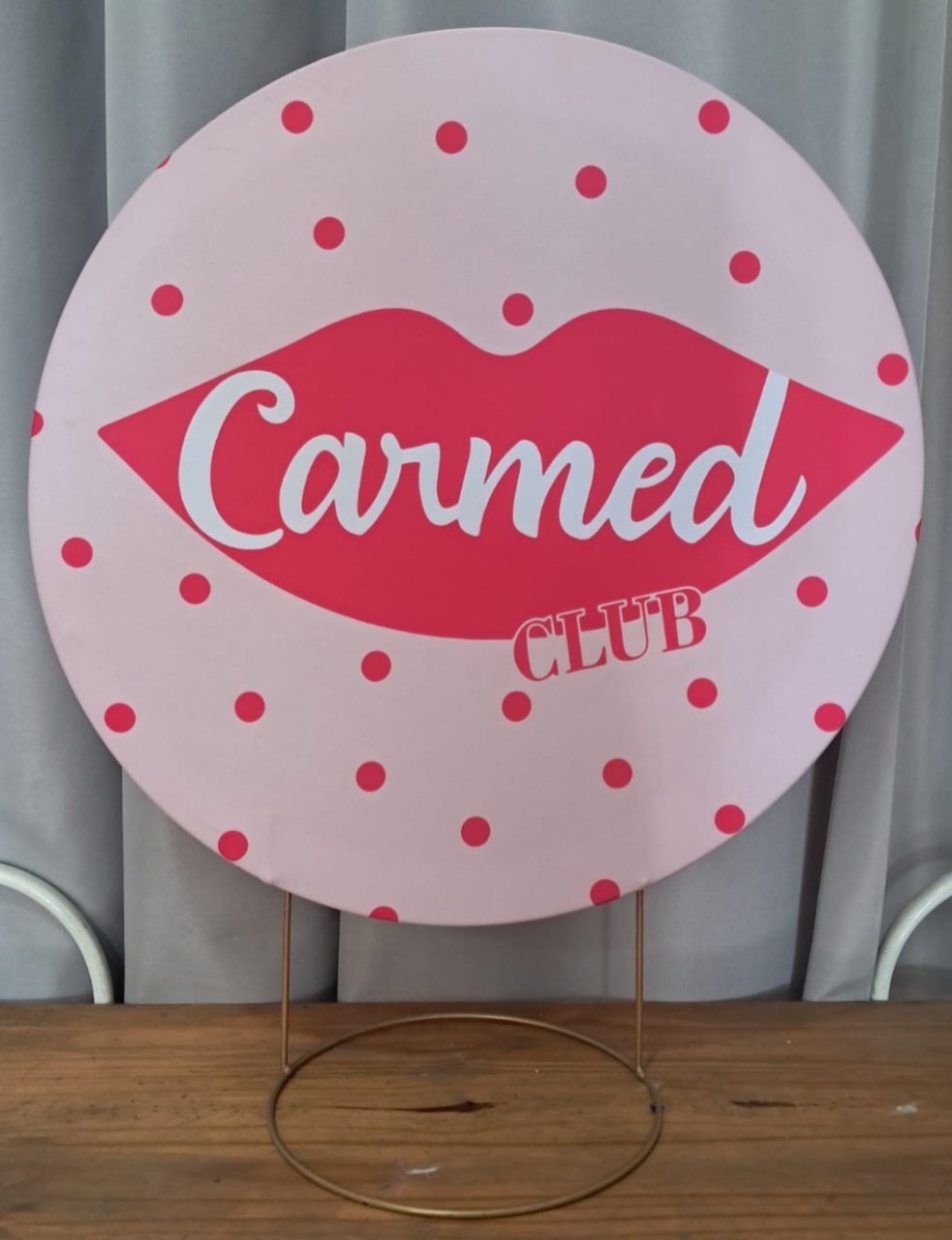 Painel de Mesa Carmed Rosa - Stefane Sales 