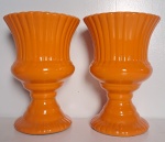 Vaso Aspiral Laranja de Louça 24Cm - imagem 2