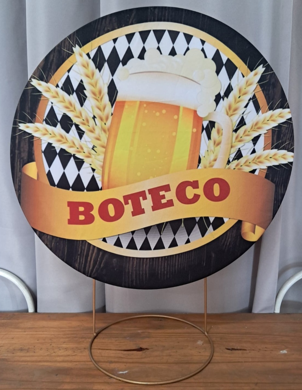 Painel de Mesa Boteco Cerveja No Centro - Stefane Sales 