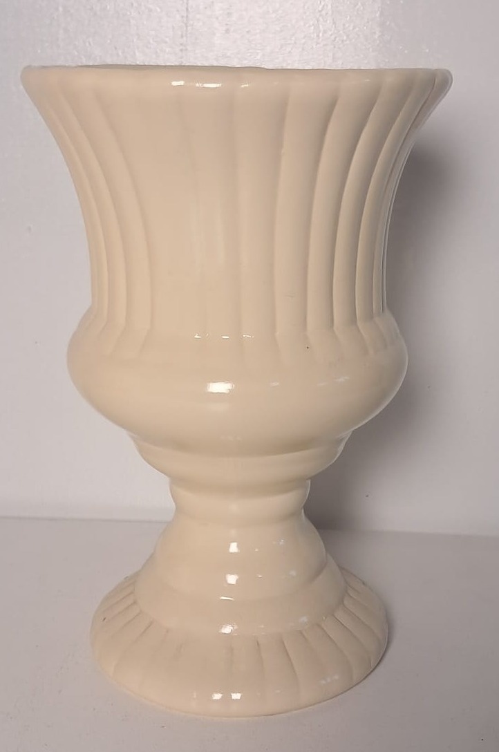 Vaso Bege de Louça 26Cm - Stefane Sales 