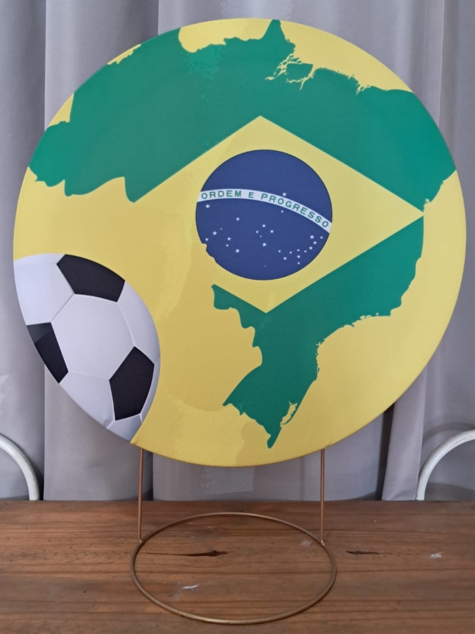 Painel de Mesa Brasil País Do Futebol - Stefane Sales 