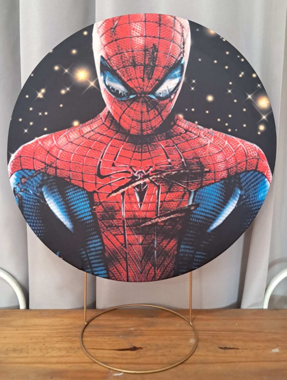 Painel de Mesa Homem Aranha Fundo Preto Com Estrela (Cópia 1) - Stefane Sales 