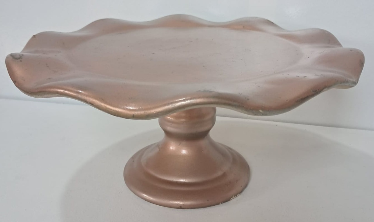 Boleira Rosé Gold de Louça 28Cm - Stefane Sales 