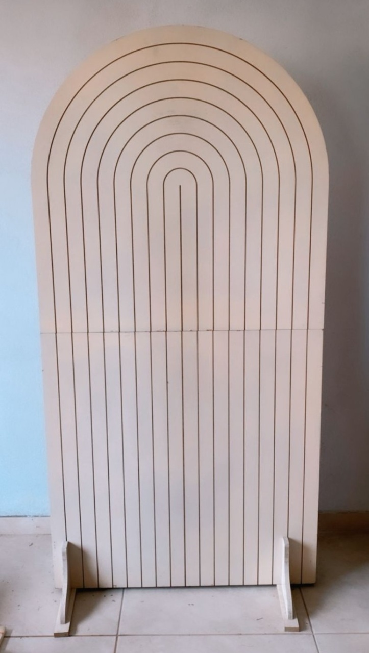 Painel Riscado Bege de 2.0Mx80Cm - Stefane Sales 