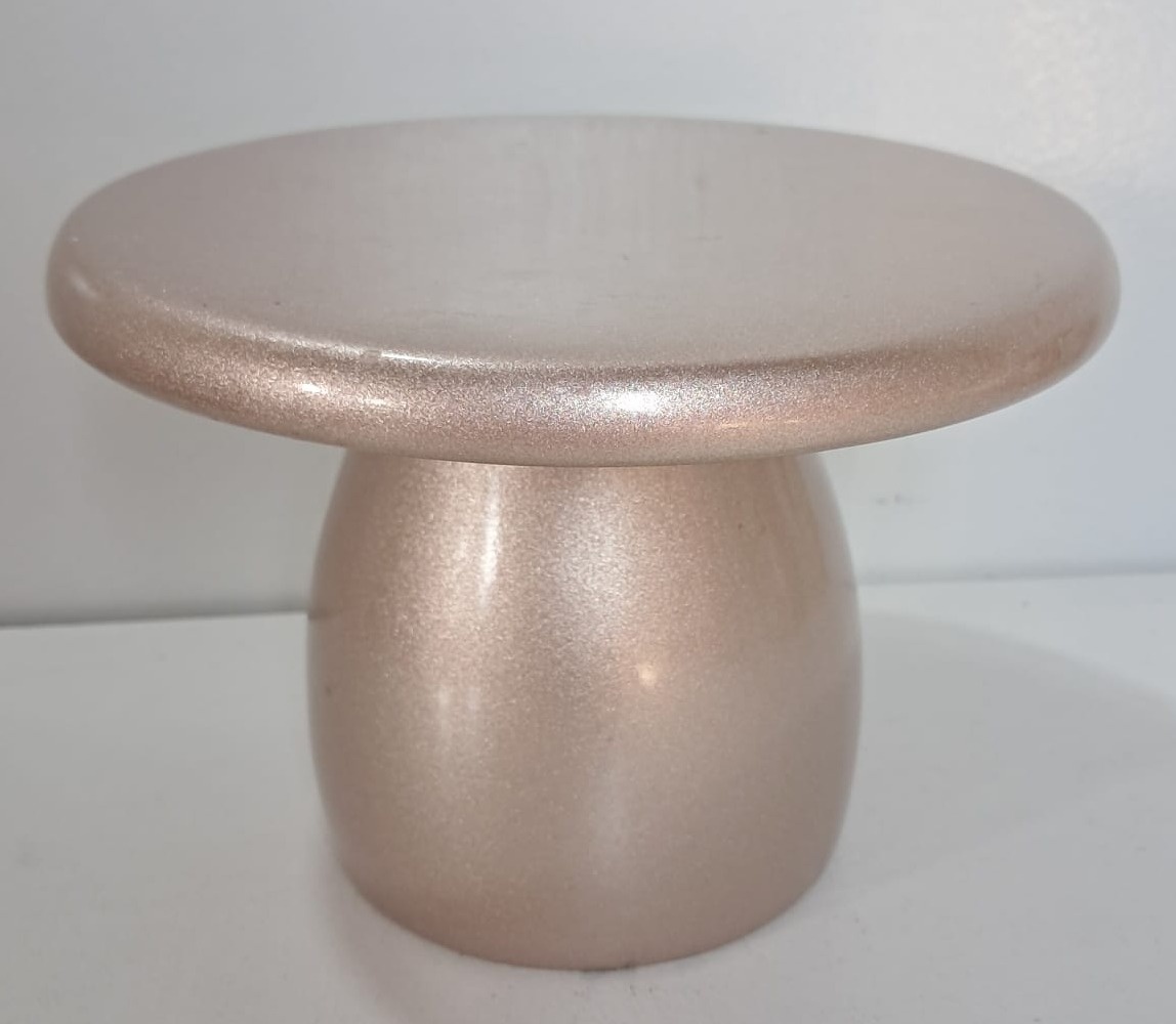 Bandeja Cogumelo Rose Gold de Louça - Stefane Sales 