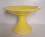 Bandeja Com Pé Amarelo de Louça - imagem 1